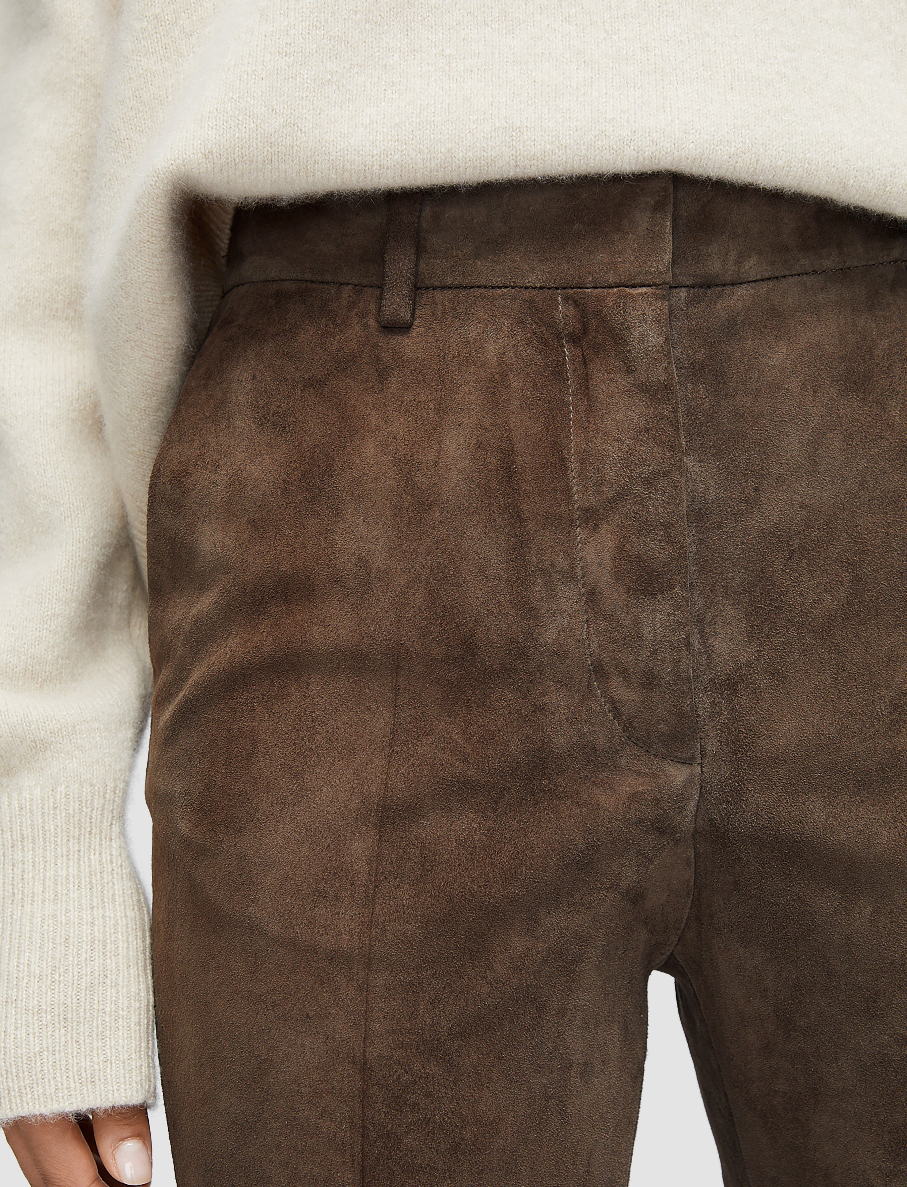 brown-tafira-suede-stretch-trousers-JOSEPH