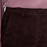 Purple Tafira Suede Stretch Trousers - Joseph