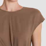 Brown Taipan Crepe Dress - Joseph