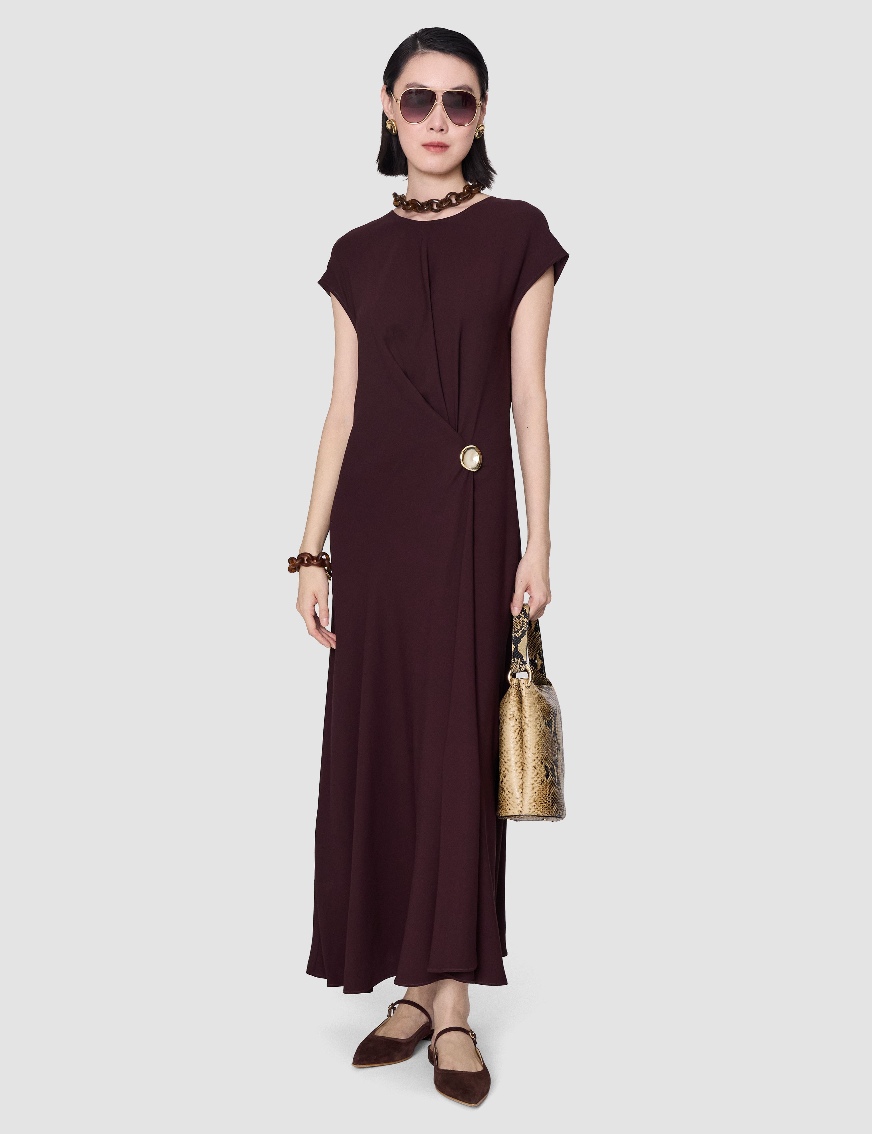 Purple Taipan Crepe Dress - Joseph