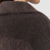 Brown Take Brushed Alpaca Striped Jumper - Joseph