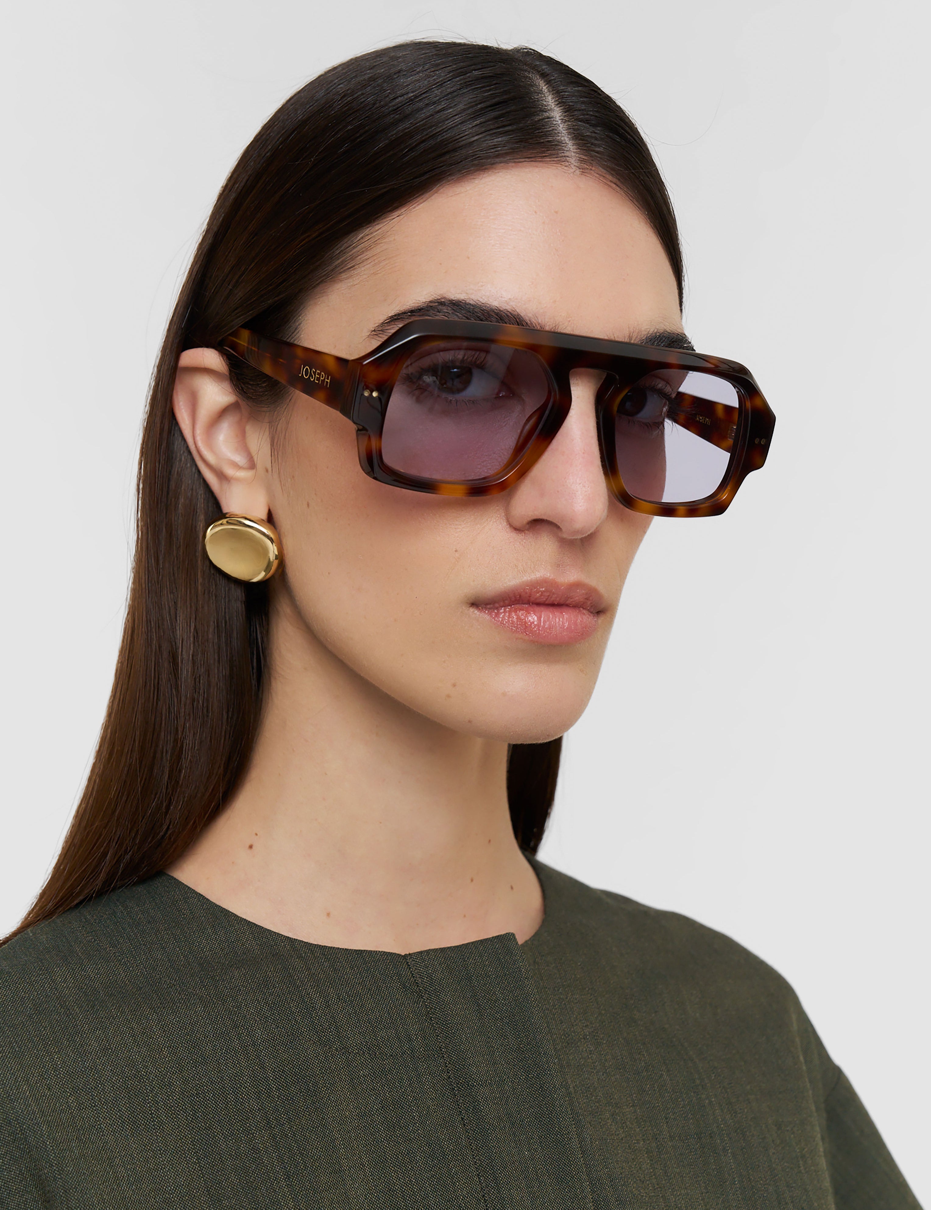 Brown Talba Aviator Sunglasses - Joseph