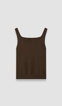 Brown Talos Light Viscose Knit Top - Joseph