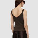 Brown Talos Light Viscose Vest Top - Joseph