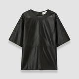 Black Tanjic Light Nappa Leather Top - Joseph