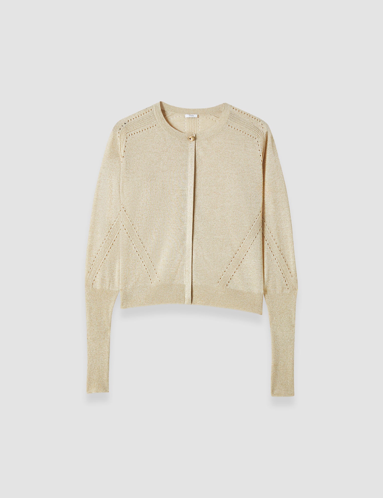 Gold Tasse Lurex Knit Cardigan - Joseph