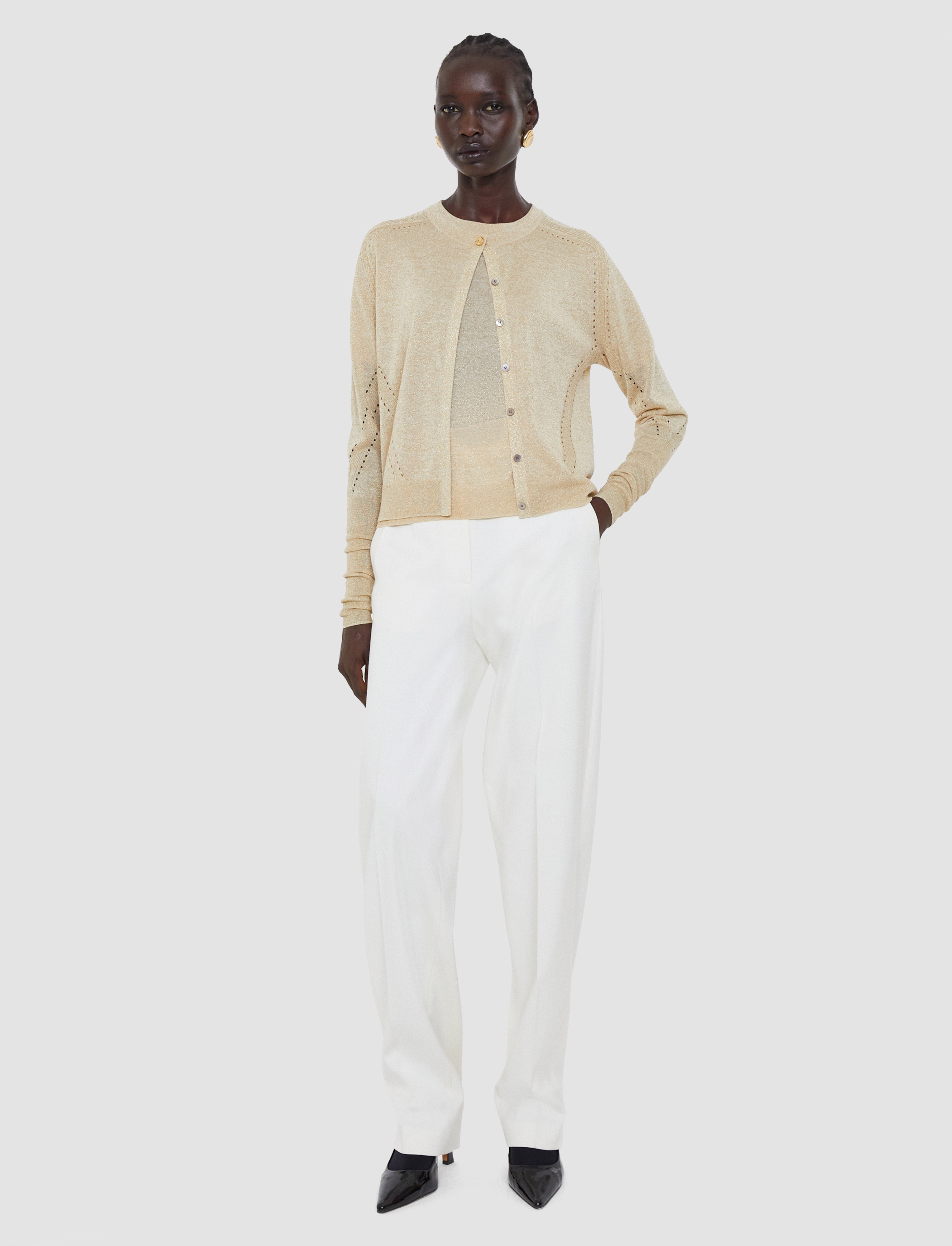 gold-tasse-lurex-knit-カーディガン-JOSEPH