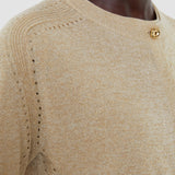 Gold Tasse Lurex Knit Cardigan - Joseph