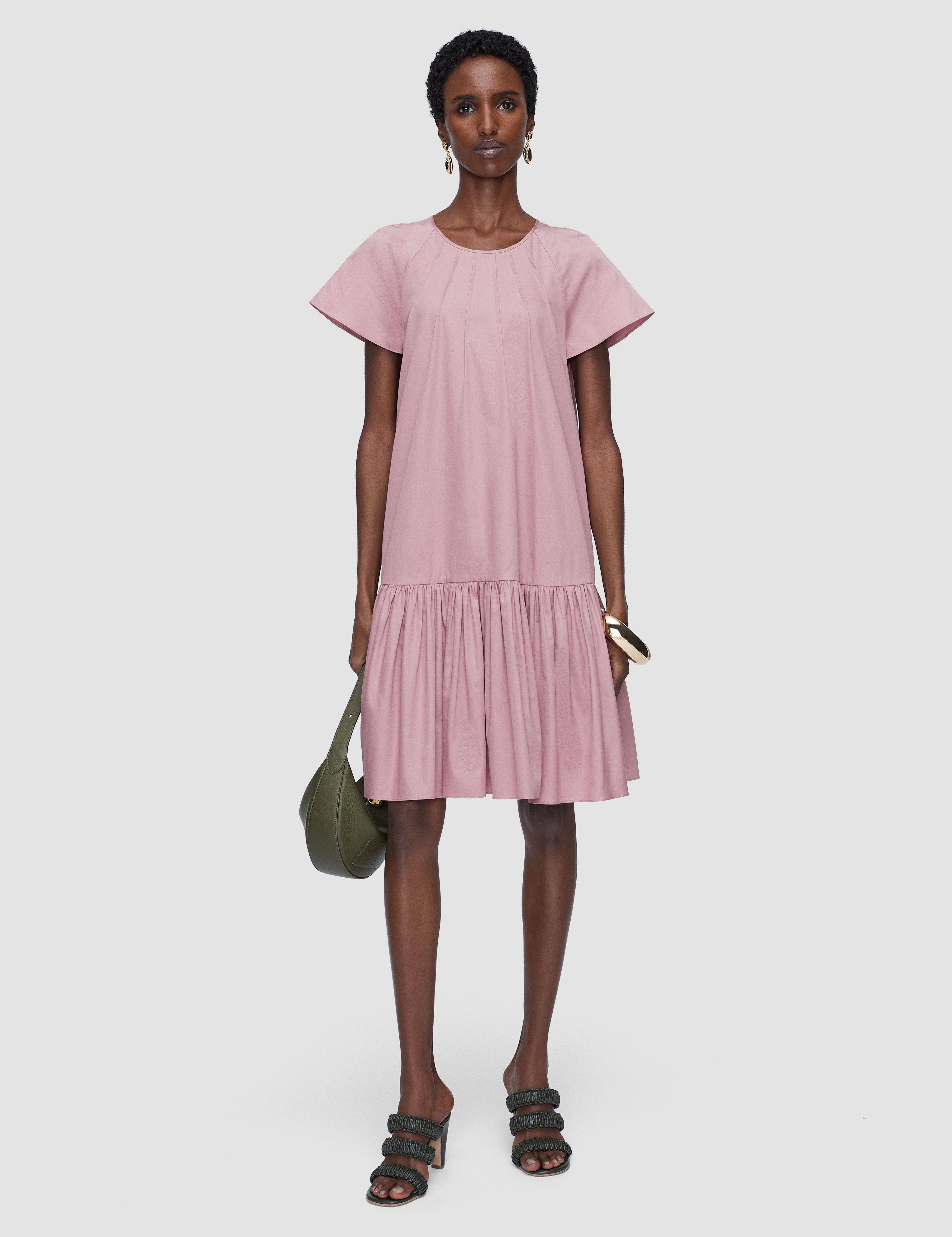 Pink Tazi Cotton Sateen Dress - Joseph