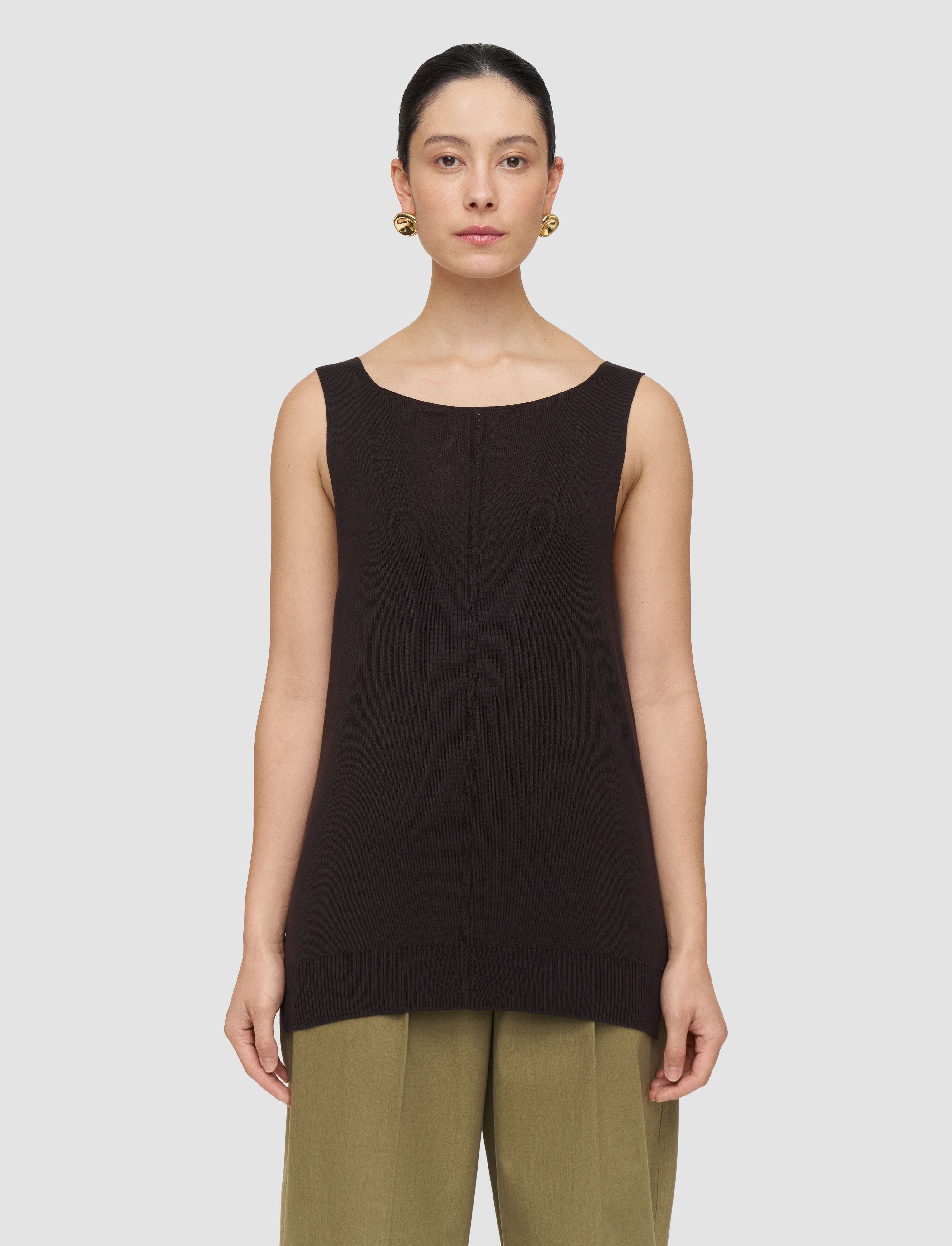 brown-tell-silk-knit-vest-top-JOSEPH