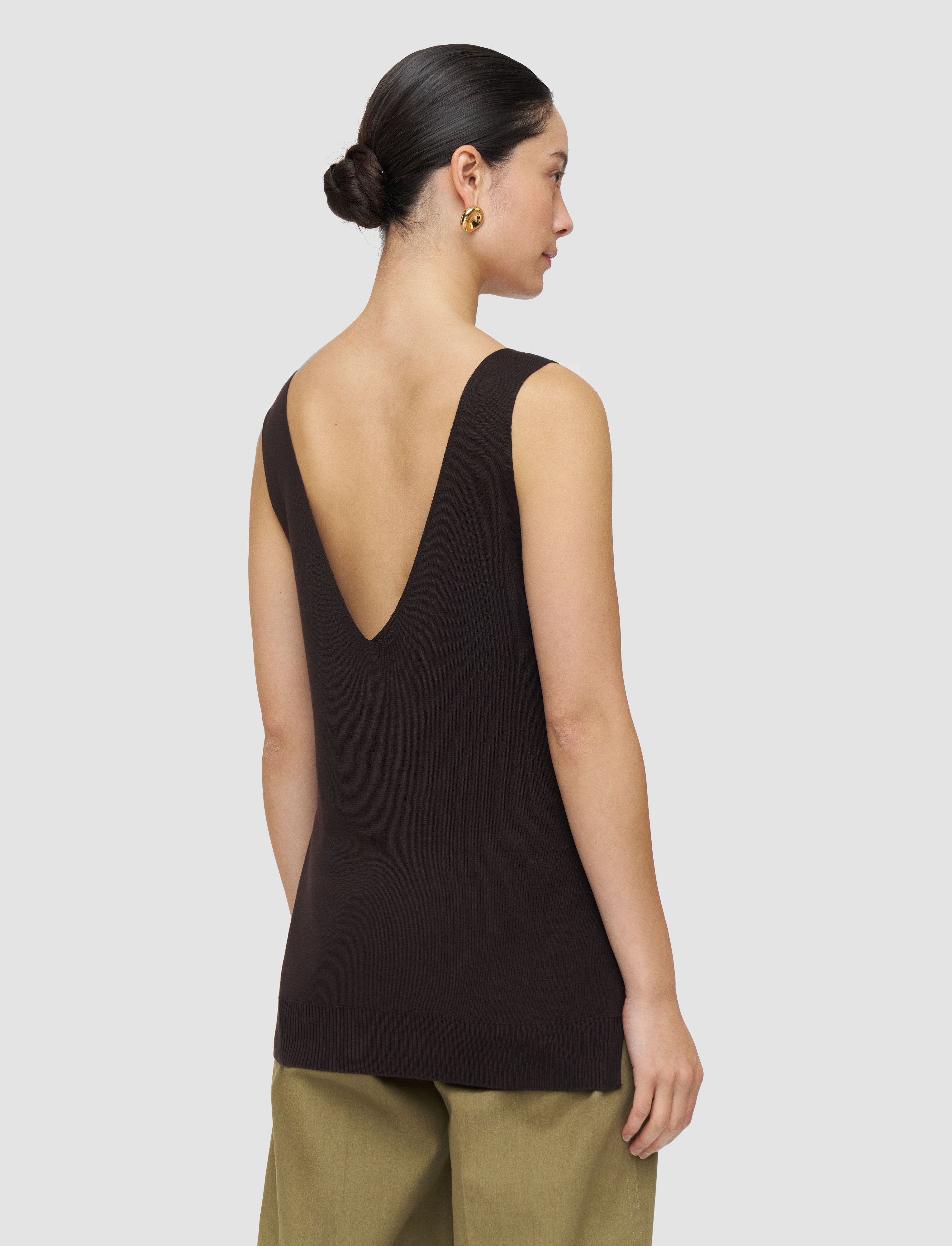 brown-tell-silk-knit-vest-top-JOSEPH