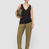 Brown Tell Silk Knit Vest Top - Joseph