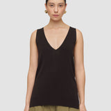 Brown Tell Silk Knit Vest Top - Joseph