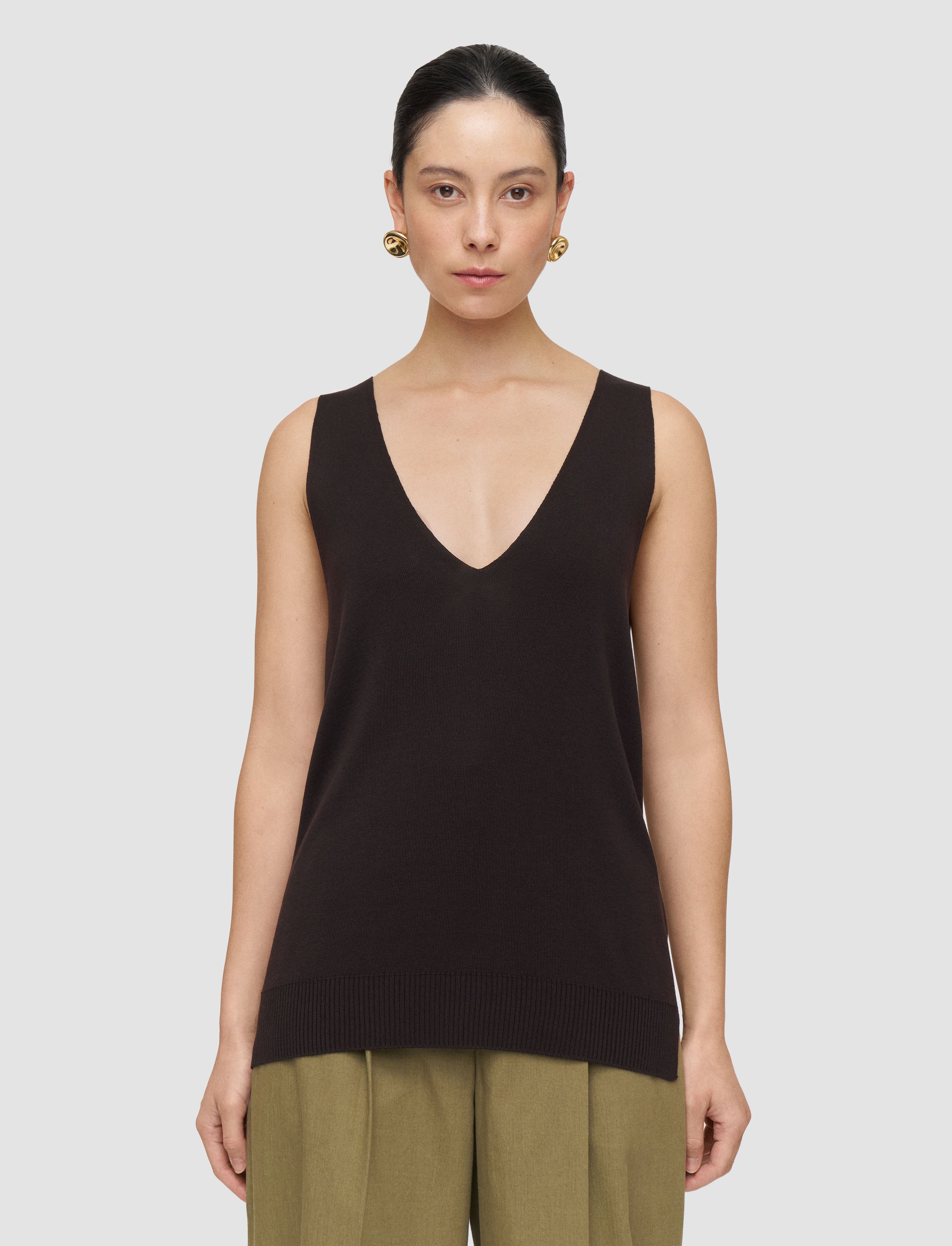 brown-tell-silk-knit-vest-top-JOSEPH