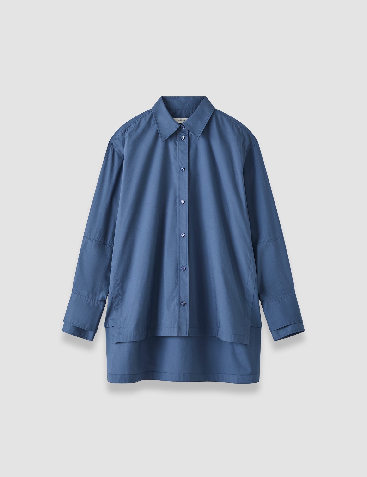 Blue Theia Cotton Poplin Shirt - Joseph