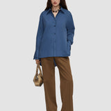 Blue Theia Cotton Poplin Blouse - Joseph