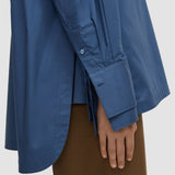 Blue Theia Cotton Poplin Blouse - Joseph