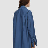 Blue Theia Cotton Poplin Blouse - Joseph
