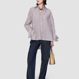 Multicolour Theia Cotton Stripe Shirt - Joseph