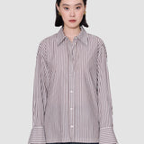 Multicolour Theia Cotton Stripe Shirt - Joseph