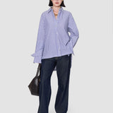 Multicolour Theia Cotton Stripe Shirt - Joseph