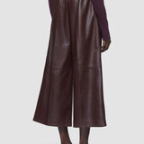 Purple Thurlow Nappa Leather Trousers - Joseph