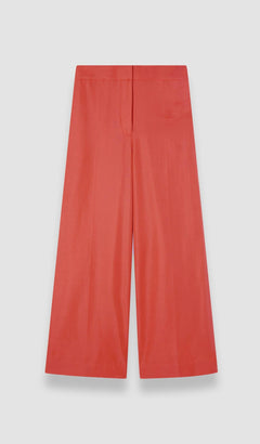 Orange Thurlow Soft Cotton Silk Trousers - Joseph