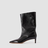 Black Tiana Patent Leather Short Boots - Joseph