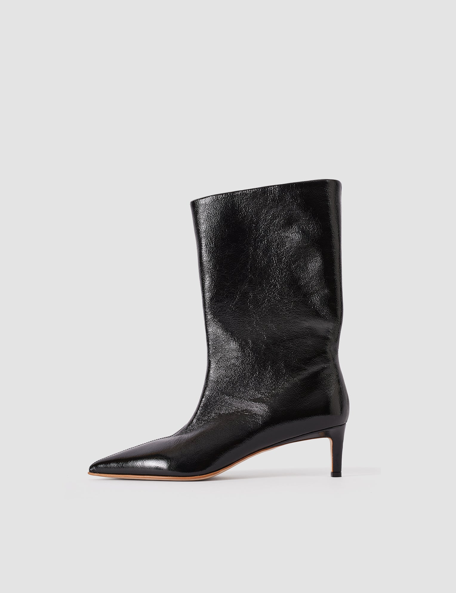 Black Tiana Patent Leather Short Boots - Joseph