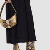 Brown Tiana Snake Leather Short Boots - Joseph