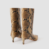 Tiana Snake Leather Short Boots