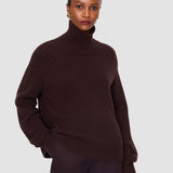 Brown Tilly Lofty Cashmere High Neck Jumper - Joseph