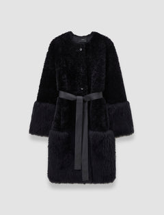 Grey Tina Shearling Coat - Joseph