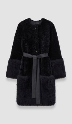 Grey Tina Shearling Coat - Joseph