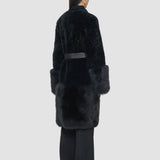 Grey Tina Shearling Coat - Joseph