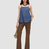 Blue Titana Fluid Crinkle Top - Joseph