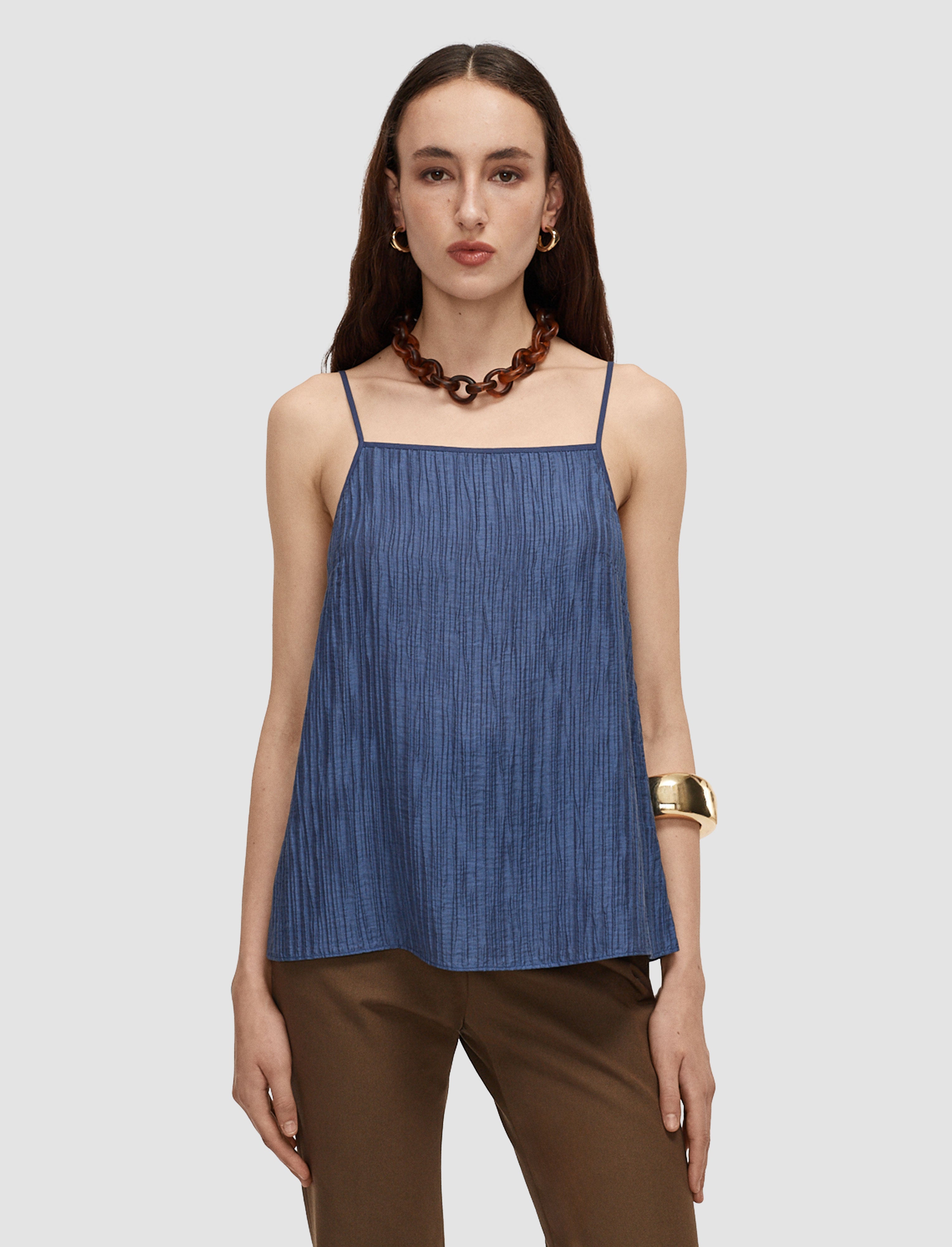 blue-titana-fluid-crinkle-camisole-JOSEPH