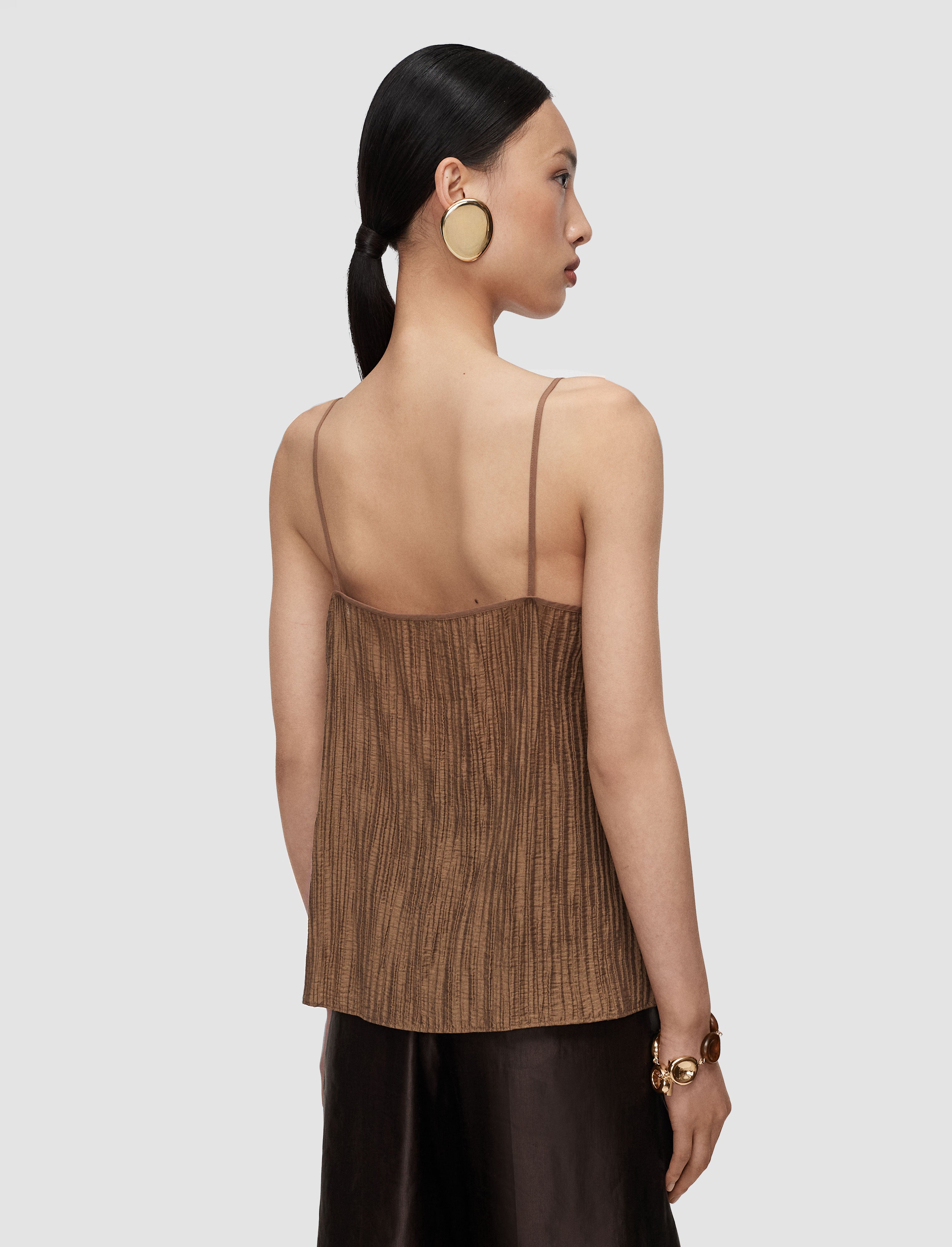 brown-titana-fluid-crinkle-camisole-JOSEPH