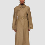 Brown Tito Cotton Blend Coat - Joseph