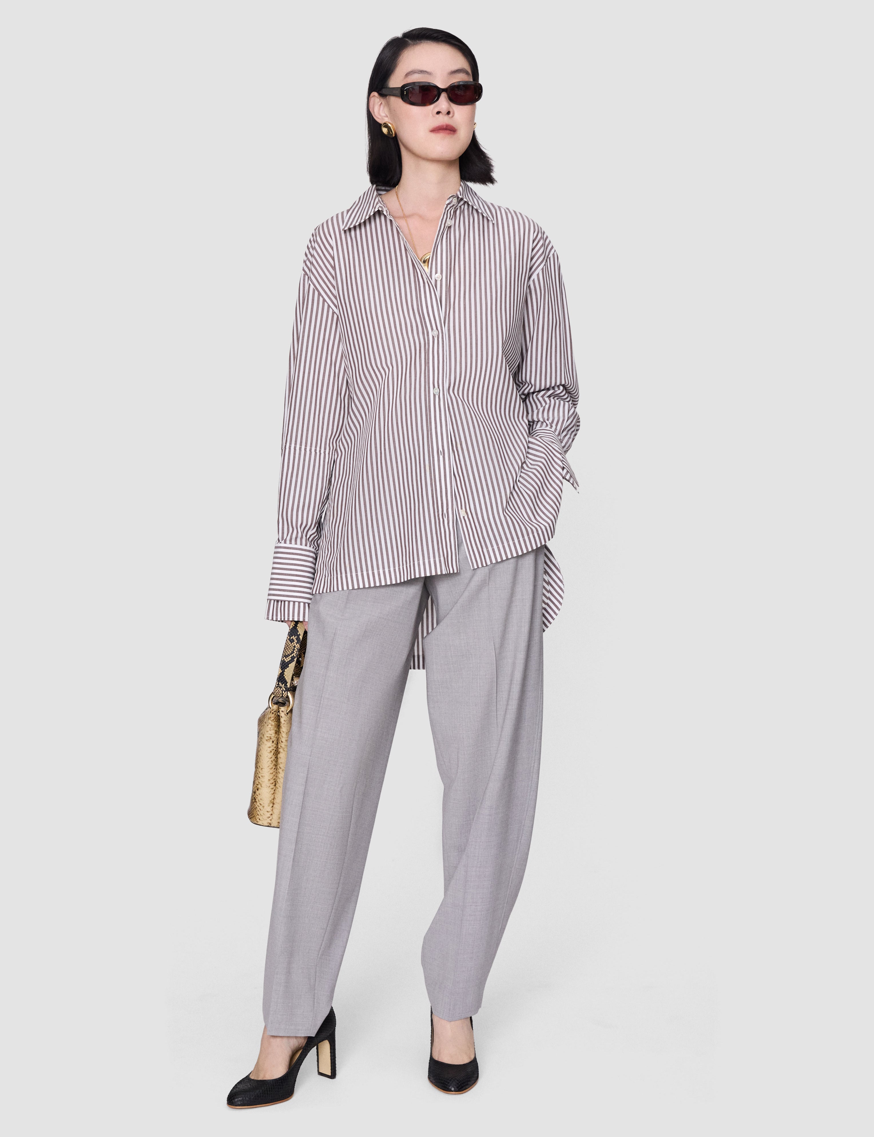 Grey Toni Wool Tailoring Trousers - Joseph