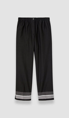 Black Tottenham Cotton Blend Trousers - Joseph
