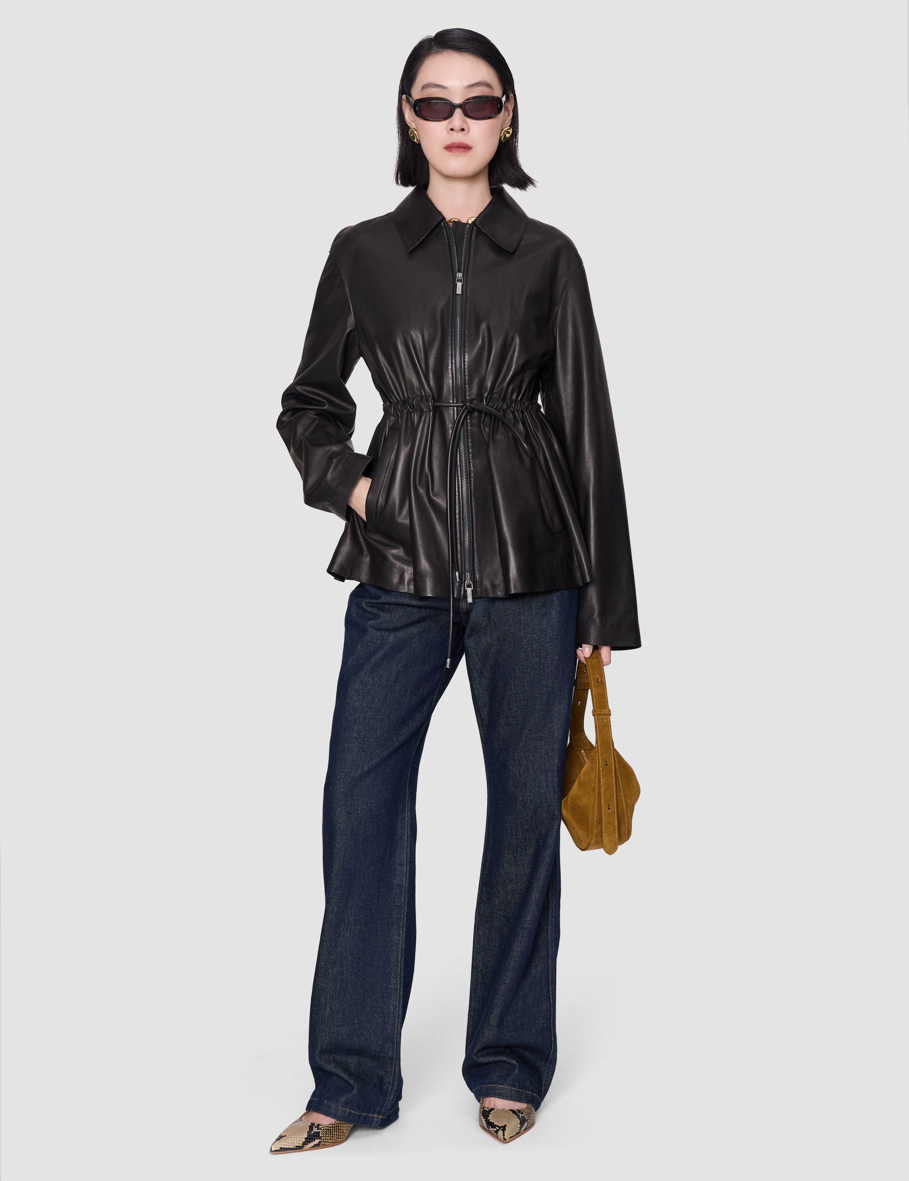 Black Tullia Soft Nappa Jacket - Joseph