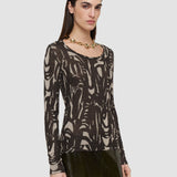 Villa Cashair Jacquard Top