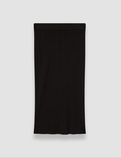Black Viscose Rib Knit Skirt - Joseph