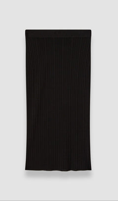 Black Viscose Rib Knit Skirt - Joseph