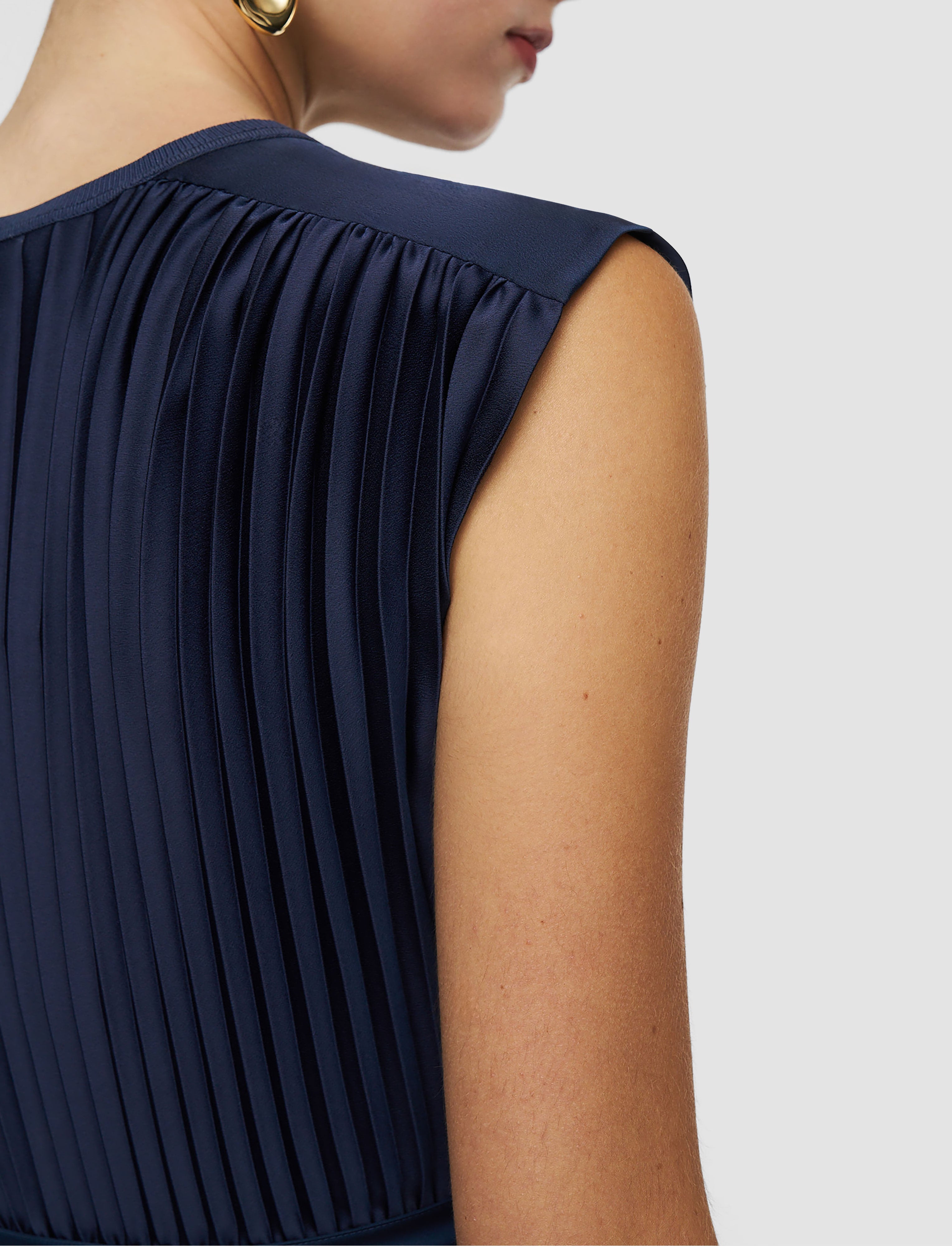 青-volta-knit-weave-plisse-ドレス-JOSEPH