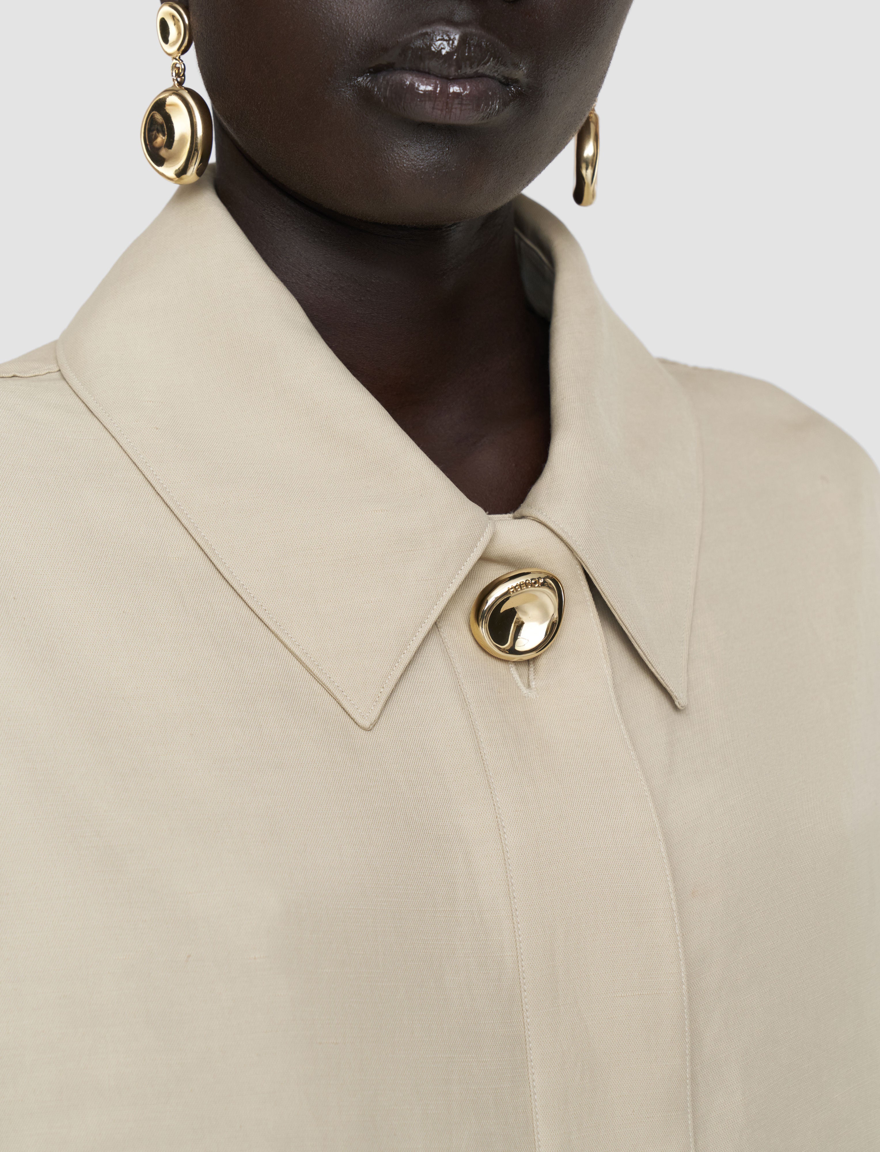 Volu Light Linen Blend シャツ - ベージュ | JOSEPH JP
