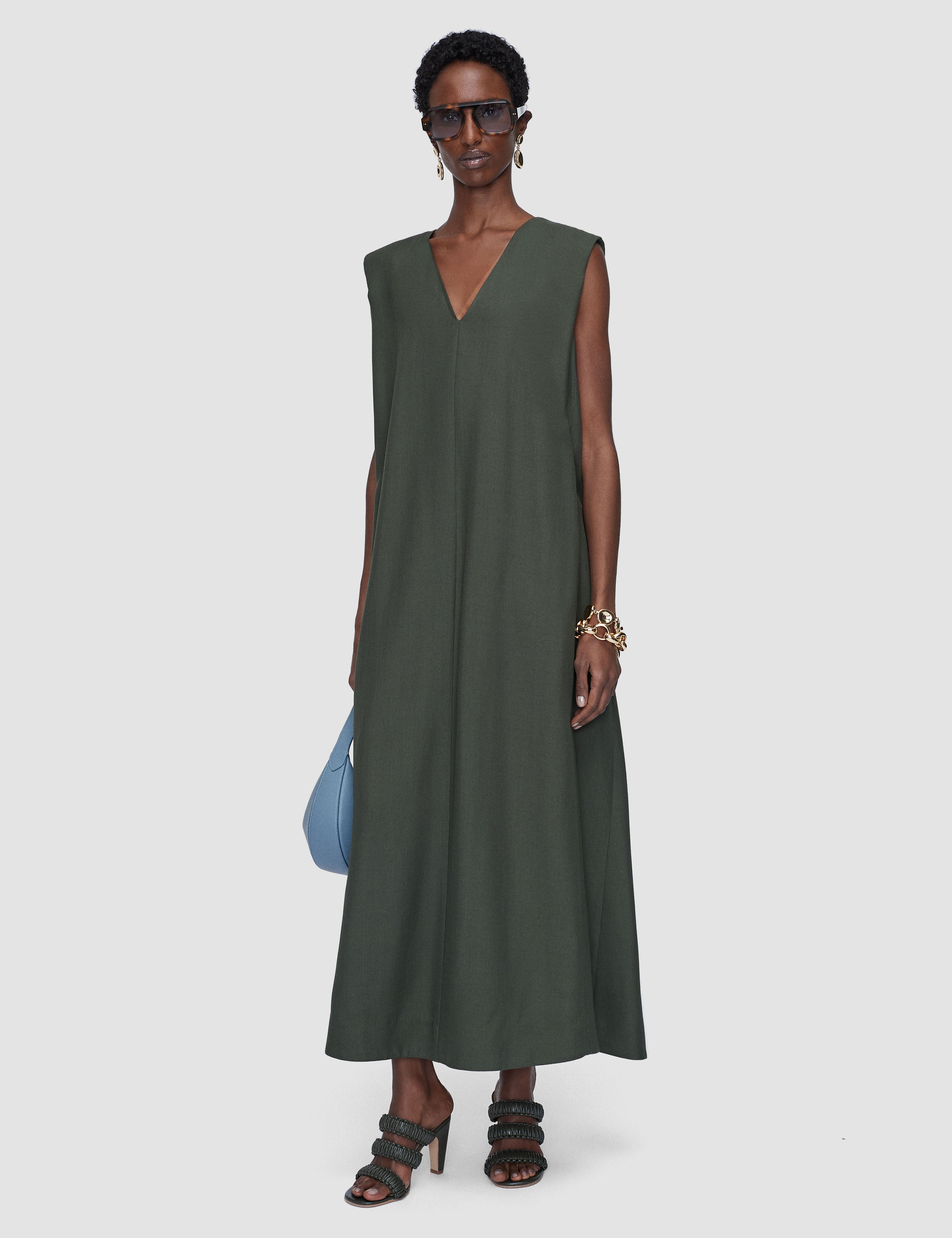 Green Vssad Viscose Tailoring Dress - Joseph