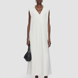 White Vssad Viscose Tailoring Dress - Joseph