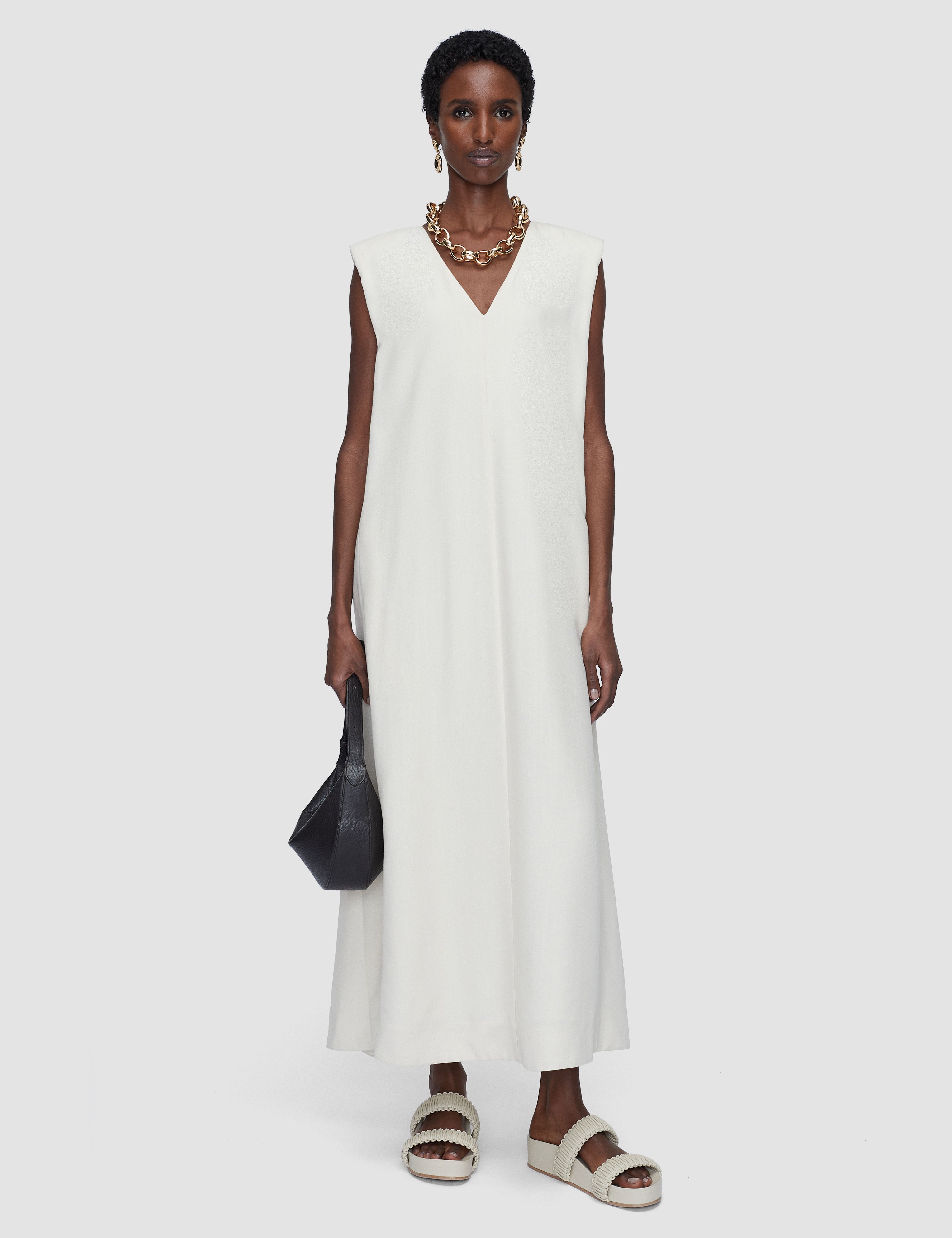 White Vssad Viscose Tailoring Dress - Joseph